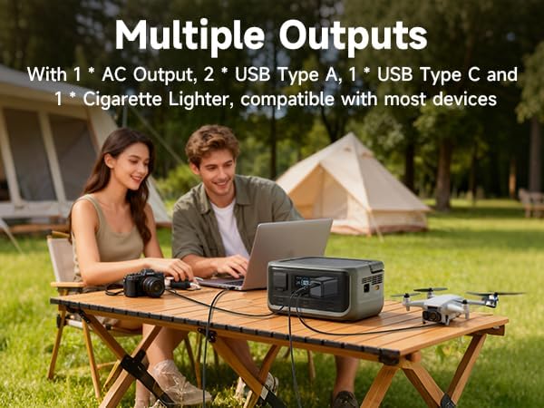 ALLPOWERS VOLIX P300 Portable Solar Generator:300W (600W Peak)/256Wh,LiFePO4 Battery,UPS<20ms,Fast Charge to 80% in 1h Includes SF100 100W Flexible Solar Panel for Home,Emergencies&Outdoor Use