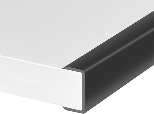 Rubber Edge Trim, Self-Adhesive U Channel Edge Protector for Interior Door Side, Woods, Flexible U Shaped Peel and Stick Edge Banding, Furniture Edge Guard, Fit 1-3/8"(35mm), 10Ft, Black