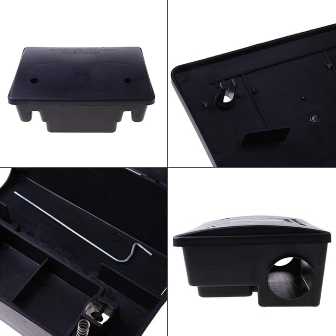 iTrap Mice & Rat Bait Stations – 2 Pack Rodent Control Boxes, Child & Pet-Safe Locking Design, Indoor/Outdoor Use with Mounting Brackets
