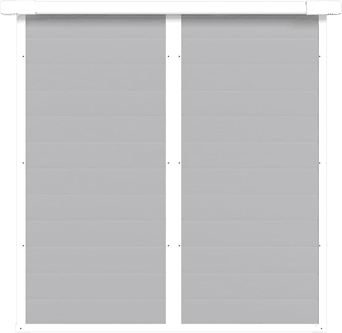 YOPTO 6x6 FT Storage Shed Garden House with Lockable Doors and Vents Waterproof Resin Outdoor Tool Cabinet W/Floor & Window,for Bicycles,Lawnmowers,Lawn,All Weather Use,Gray
