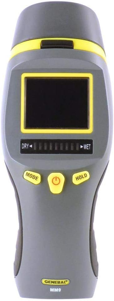 General Tools MM9 Pin & Pinless Moisture Meter – Dual Moisture Detector for Wood, Drywall & Building Materials – Digital Display, Scan & Pin Modes, Data Hold | Gift for Dad, Father’s Day Gift Idea