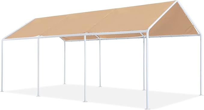 ABCCANOPY 10x20 FT Carport Garage Car Boat Shelter Party Tent, Beige