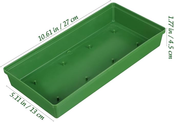 POPETPOP 10 Pack Floral Foam Bowl: Large Size 10.6 Inch Plastic Floral Trays for Flower Arrangement, Rectangle Flower Foam Tray for Wedding Table Party Festival Centerpiece Decor