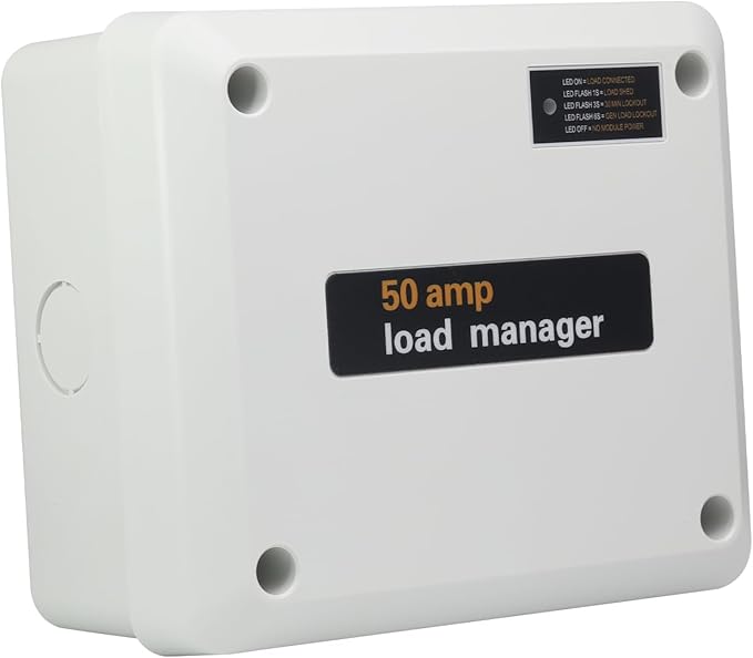 50 Amp Load Manager Compatible with Generac 7000, Smart Management Module with 8-Zone Control, Lock-Feature, Real-Time LED Monitoring and Wire-Free Technology