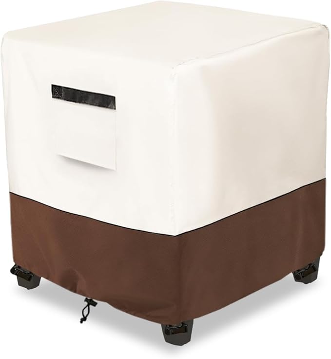 Waterproof Patio Small Side Table Cover,Square Outdoor Ottoman Covers,Heavy Duty 600D Patio Wicker Side Table Cover,Fits Square PatioTable, All-Weather Furniture Protection.22"W x 22"D x 18"H