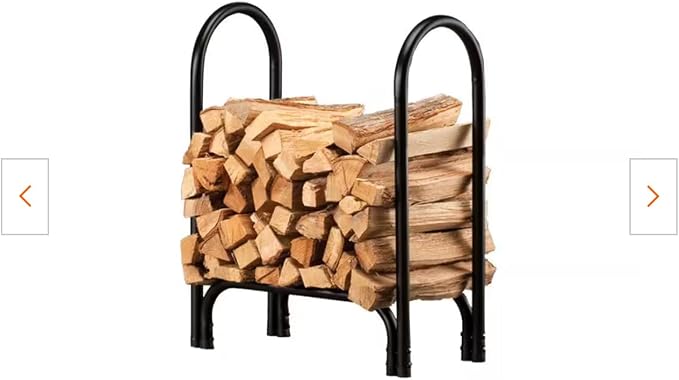 Shelter Fire Wood Storage Racks - Weatherproof Outdoor Firewood Rack, Heavy Duty Steel Wood Rack, Firewood Storage Small (28" L x 12" D x 33" H), SLRS