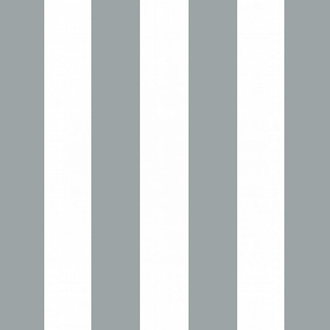 Arden Outdoor Patio Dining Chair Cushion, 20x44, Rain-Proof Seat Pad, Fade-Resistant Outdoor Cushion Stone Grey Cabana Stripe