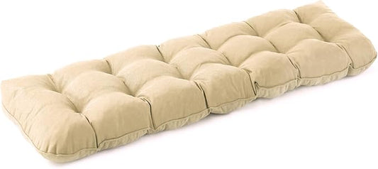 IPYNBAP Outdoor Bench Cushion, 59x18x5 Inch, Water-Resistant Bench Cushion for Outdoor/Indoor Furniture, Patio Bench Seat Cushion, Fade Resistant Outdoor Cushions for Porch Swing Couch, Beige