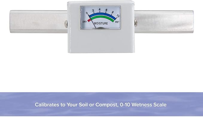 Reotemp 24 Inch Garden and Compost Moisture Meter, Garden Tool Ideal for Soil, Plant, Farm and Lawn Moisture Testing