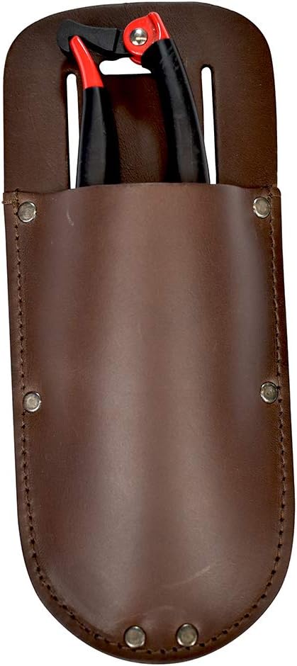 Hide & Drink, Thick Leather Holster for Pruning Shears w/Belt Loop Garden Scissors Sheath, Folding Saw, Construction & Utility Tools Pouch, Handmade Includes 101 Year Warranty