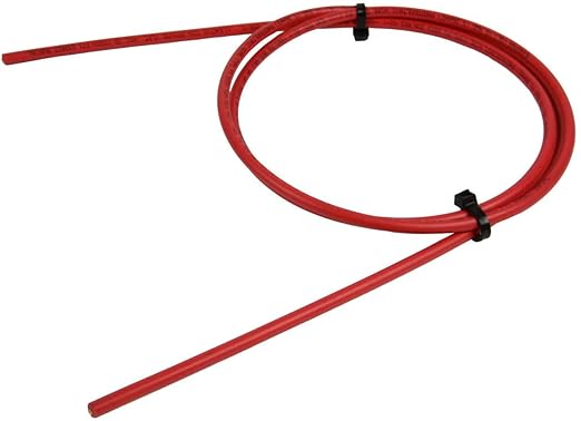 TEMCo 10 AWG Solar PV Wire, 5 ft Red, Bare Copper, Made in USA