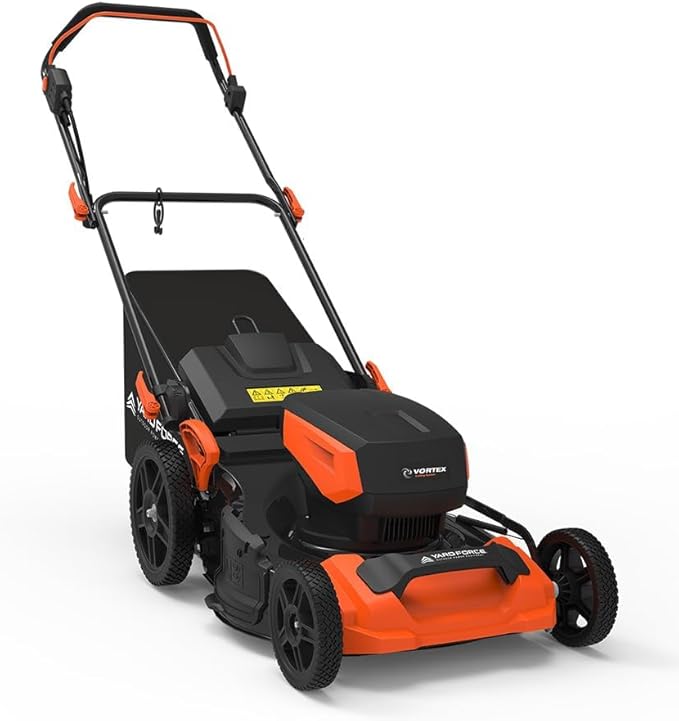 Yard Force 19-inch Electric Lawn Mower YF1518-3N1, 19-inch Metal Decking, 1-3 inch 7 Positions Central Cutting Height, 12" Rear Wheel, 14 Gal Grass Bag