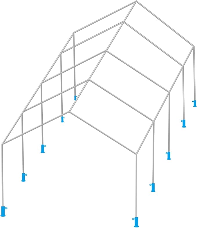 Aoneky 1'' Corner Canopy Fitting Couplers Kit - Fits 3/4" EMT - Frame Carport Connectors (Pack of 10 Foot Pad)