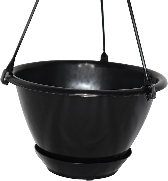 6inch Mini Black Plastic Hanging Basket by Koba (10)