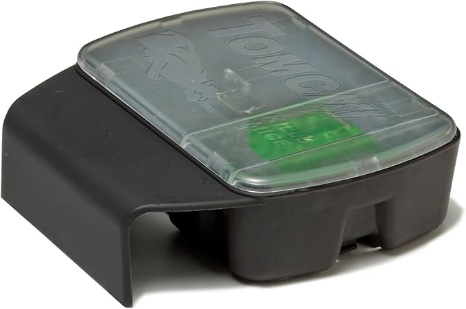 Tomcat Mouse Killer(e), Child Resistant, Refillable Station - Weather-Resistant Indoor/Outdoor Bait Station with Clear Monitoring Lid, 1 Station and 32 Bait Blocks