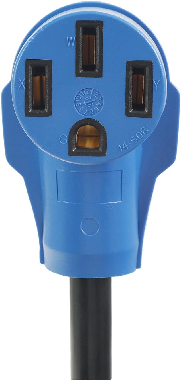 Generator to RV Adapter Cord NEMA L5-30P to 14-50R,30 Amp Male to 50 Amp Female Dogbone Power Adapter,Rated 125V 30A Max for RV Camping and Emergency,12 Inch 10/3 AWG