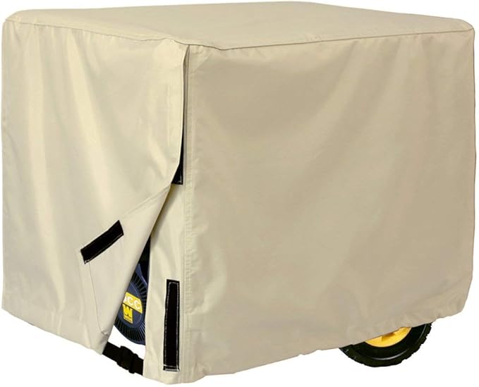 Porch Shield Waterproof Universal Generator Cover 35 x 26 x 28 inch, for Most Generators 5000-12000 Watt, Light Tan