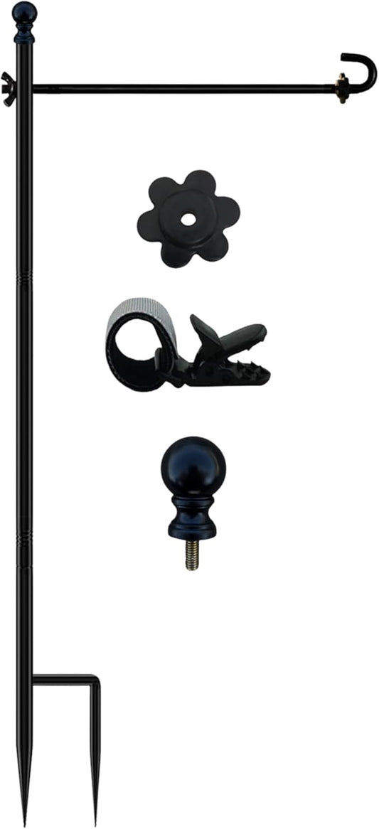LCCBRO Garden Flag Holder Stand for Outside 12 x 18 Heavy Duty, Small Flag Holders for Yard and Garden, Last Flag Stand You’ll Ever Need (1)