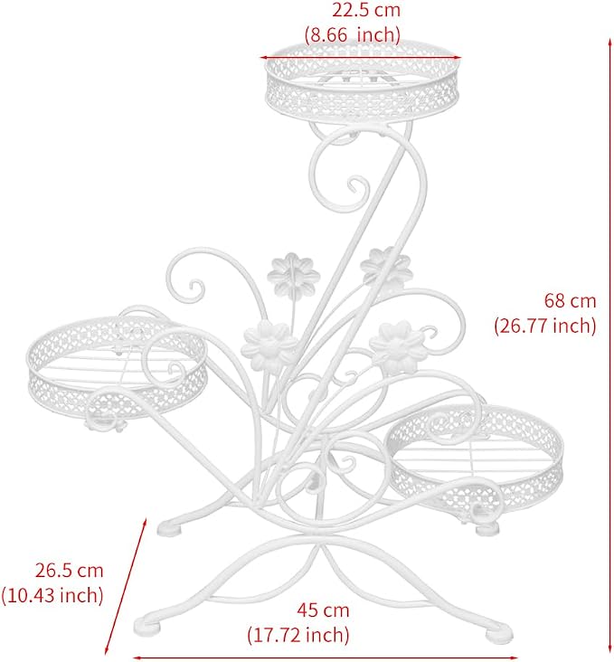 3 Tier Plant Stand New Metal Flower Shelves Plant Display Stand Indoor Outdoor Patio Plant Rack Flower Pot Holder