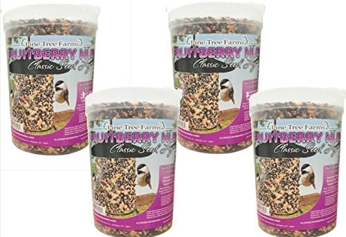 Pine Tree Farms 4 Pack, 68 Ounce Fruit Berry Nut Classic Seed Log 8006 Made in USA