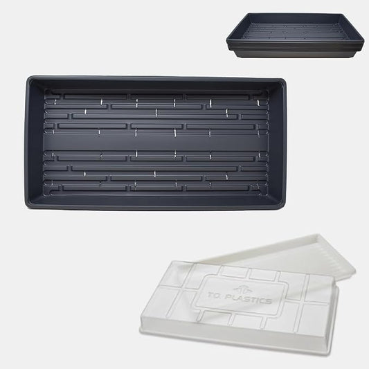 10 Each - 1020 Trays with Holes, with Humidity Dome