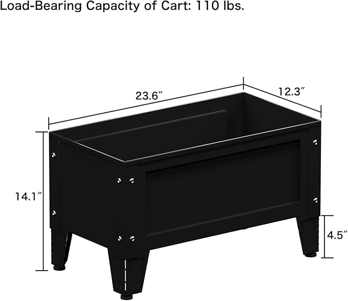 PROXRACER Elevated Metal Planter Box Stand Heavy Duty Raised Garden Bed for Vegetables Flowers Herbs Indoor Outdoor Use, Charcoal