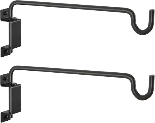 AILIN YELOKIE 16" 360° Swivel Plant Hange - Heavy Duty Solid Steel Wall Hook, 12-Directional Adjustable for Bird Feeders, Outdoor/Indoor Plants, Garden & Patio, Rust-Resistant Black