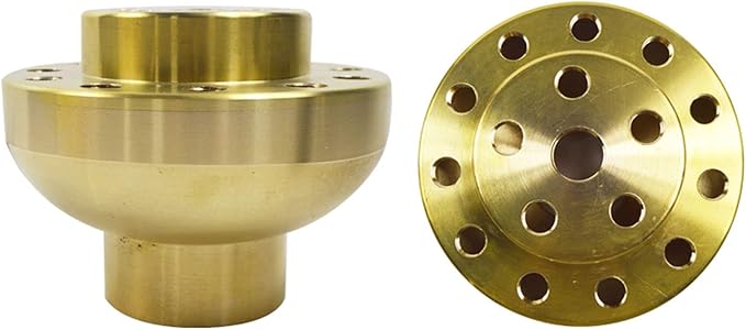 INTBUYING Water Fountain Nozzle 2.6’’ DN50 3 Layers 17 Sprinklers Adjustable Multi-Tube Brass Spray Head Crystal Ball for Garden Outdoor Pond Decorations