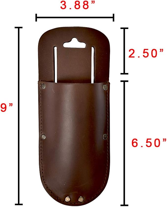 Hide & Drink, Thick Leather Holster for Pruning Shears w/Belt Loop Garden Scissors Sheath, Folding Saw, Construction & Utility Tools Pouch, Handmade Includes 101 Year Warranty