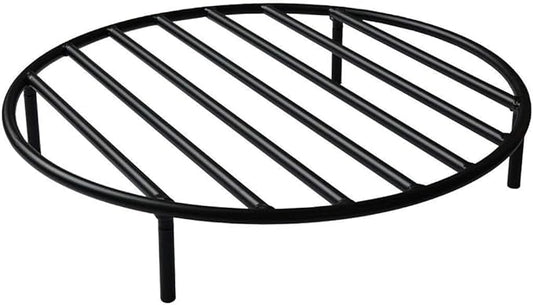 onlyfire Heavy Duty Round Fire Pit Grate 30 Inch - Steel Log Grate with High-Temp Coating & Removable Legs, 3.5" Tall Wood Burning Grate for Outdoor Fireplace, Camping, BBQ