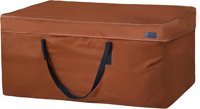 NettyPro Outdoor Patio Cushion Storage Bags Water-Resistant Large Storage Bag with Zipper and Handle for Patio Furniture Cushion Christmas Tree 7.5 Ft, 50 x 15 x 25 Inch, Brown
