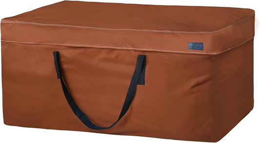 NettyPro Outdoor Patio Cushion Storage Bags Water-Resistant Extra Large 9 Ft Christmas Tree Cushion Bags for Storage, 65 x 20 x 28 Inch, Brown