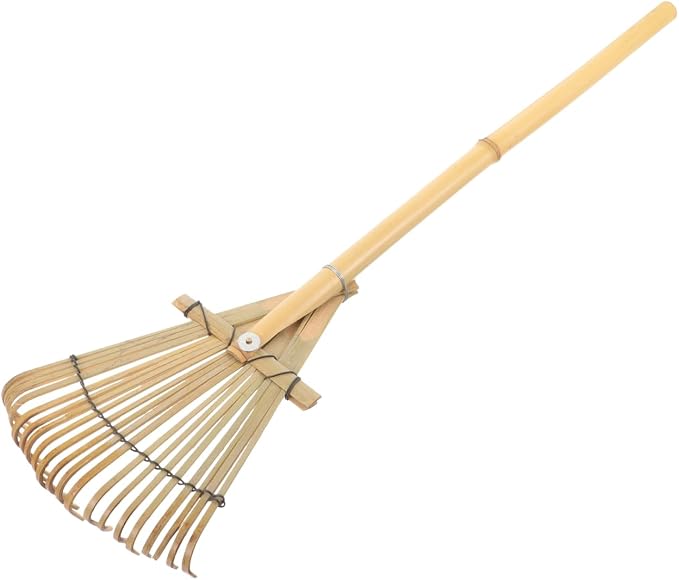 Hand Tools Hand Tools Japanese Tools Mini Tools Wooden Hand Cultivator Rakes for Lawns Mini Rake Bamboo Rake Props Farm Tools Manual Shrub Garden Cultivator Mini Tools