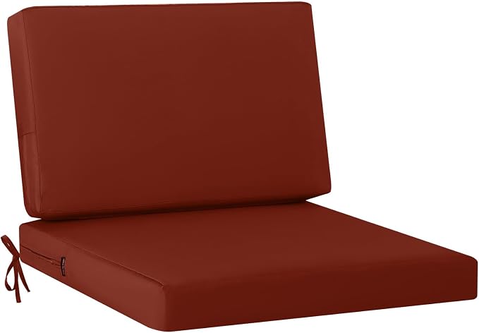 idee-home Outdoor Chair Cushions for Patio Furniture, Outdoor Seat Cushion | Waterproof Hampton Bay Deep Seat Replacement Couch Chair Cushions for Garden Backyard Deck 28.5 x 28.5