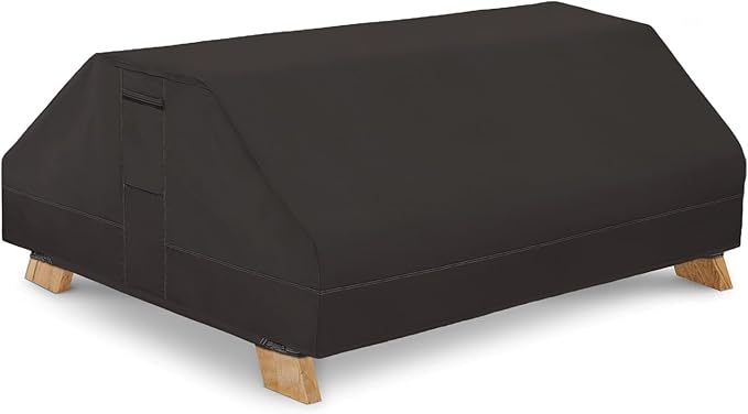 Picnic Table Cover Waterproof 70 / 72 Inch 600D Oxford Outdoor Table Cover with Bench Covers for Winter Black (6FT-70/72inch（Black）)