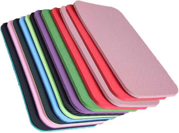 BESPORTBLE Exercise Kneeling Pad - Thick Tpe Knee Cushion for Yoga and Pilates Floor Workouts 13.38 X 6.69 X 0.23 Inch 12 Pieces Random Colors