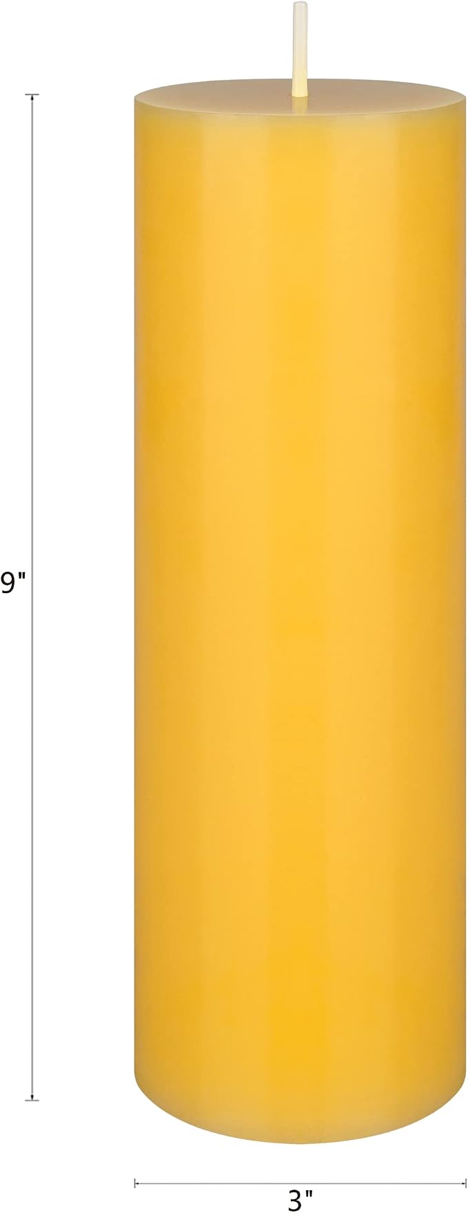 Mega Candles 3 pcs Scented Solid Citronella Pillar Candles, Hand Poured Wax Candle 3 Inch x 9 Inch, Indoor & Outdoor Use, Camping, Festivities, Events, Party Usage, Patio, Barbecue BBQ, Picnics