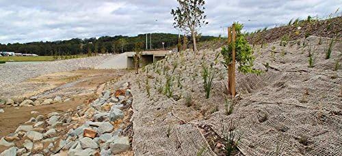 AK Trading CO. Jute Erosion Control, Soil Saver Mesh Blanket - 48" Wide x 5 Yards (15 feet Long) - 60 Sq. Ft. Coverage