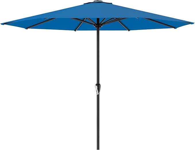 AreShark 12 FT Patio Umbrella for Outdoor, Outdoor Table Umbrella with Push Button Tilt and Crank, Outdoor Patio Umbrellas with 8 Sturdy Ribs, Patio Umbrellas for Market, Garden, Pool (Royal Blue)