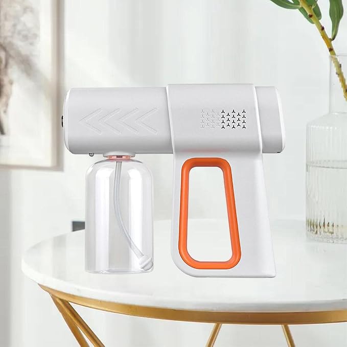 380ML Sprayer, Rechargeable Nano Spray Gun, Electric ants Fogger Machine for Home/Office, Portable Handheld Steam Gun, Household Sanitizer Sprayer - Orange