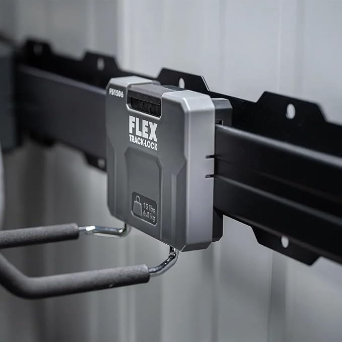 FLEX Track-Lock Wall Mount Storage System Dual Straight Hook 2 Pack - FS1506-2