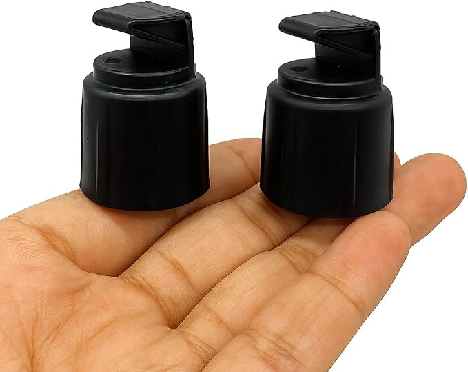Black G-Type Micro Rotating Sprinklers (2-Pack) — 360° Refraction Spray Nozzles, 6–8M Radius, 1/2 Inch Thread — Eco-Friendly Recycled Plastic Atomizing Irrigation Heads for Lawn