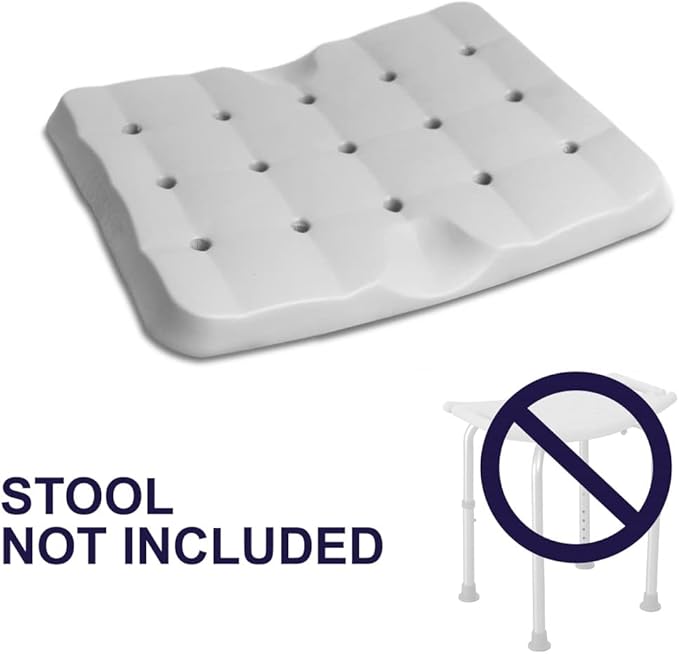 KMINA Shower Seat Cushion, Lightweight Waterproof Foam and Slip-Resistant, Kneeling Pads for Gardening, Patented, Made in Europe