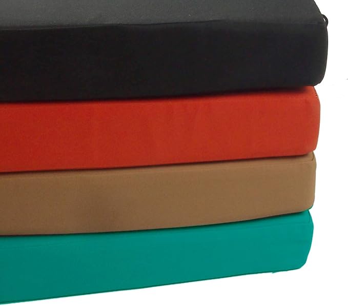 Sigmat Outdoor Seat Cushion Cover Water Repellent Patio Deep Seat Chair Cushion Cover-Only Cover Black 25"x25"x5"(2 Covers)