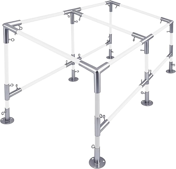 Frienda 6-Leg Lean-to Canopy Fittings for 1-3/8" EMT, 18 Pcs Lean to Carport Frame Connectors Kit DIY Project for Slant Roof Carport, Shed, Gazebo, Greenhouse, Shelter Deck, Pipes Not Included
