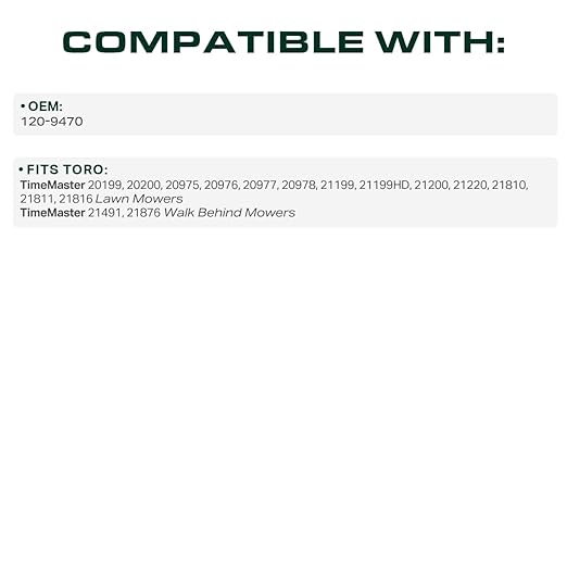 UDC Parts 120-9470 Traction Belt Replacement for Toro TimeMaster 21199 20199 21200 20200 20975 20976 20977 20978 21199HD 21220 21810 21811 21816 21491 21876 Walk Behind Mowers/Aramid Cord/ 27.5 inch