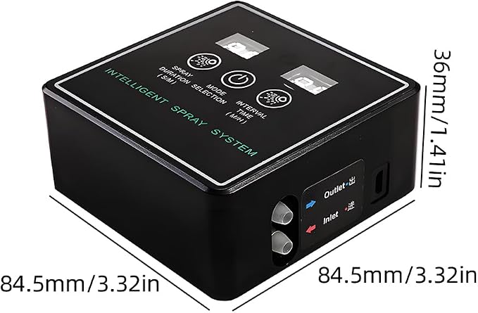 Yosoo Automatic Reptile,Fogger with Touchscreen Controller 360 Rotation Fog Nozzle for Plant Humidification with Intelligent Timing and Auto Cycle (10m 4 Nozzles)