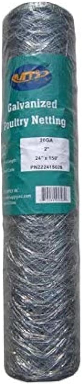 Galvanized Hexagonal Poultry Netting Chicken Wire 24" x150' x 2" Mesh 20GA