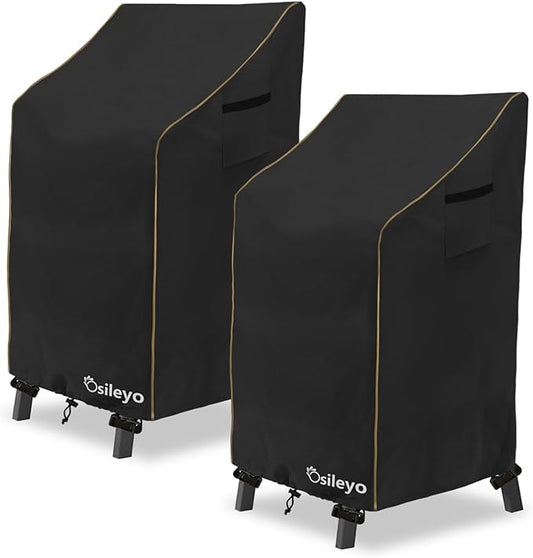 Adirondack Chair Cover 2 Pack,Waterproof Heavy Duty Outdoor Tall Adirondack Chair Covers 2 Pack,Patio Adirondack Chair Cover for Outdoor Chair(30 W x 32 D x 46 H inches) Black