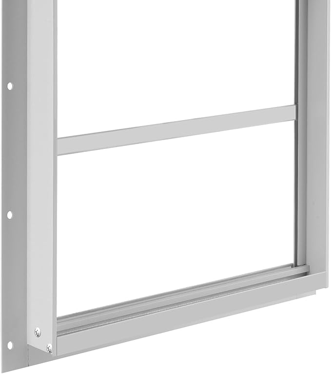 2 Pack Shed Window 10" W x23 H, White Flush Mount Window with Tempered Glass for Playhouses, Sheds, Garage and Chicken Coops